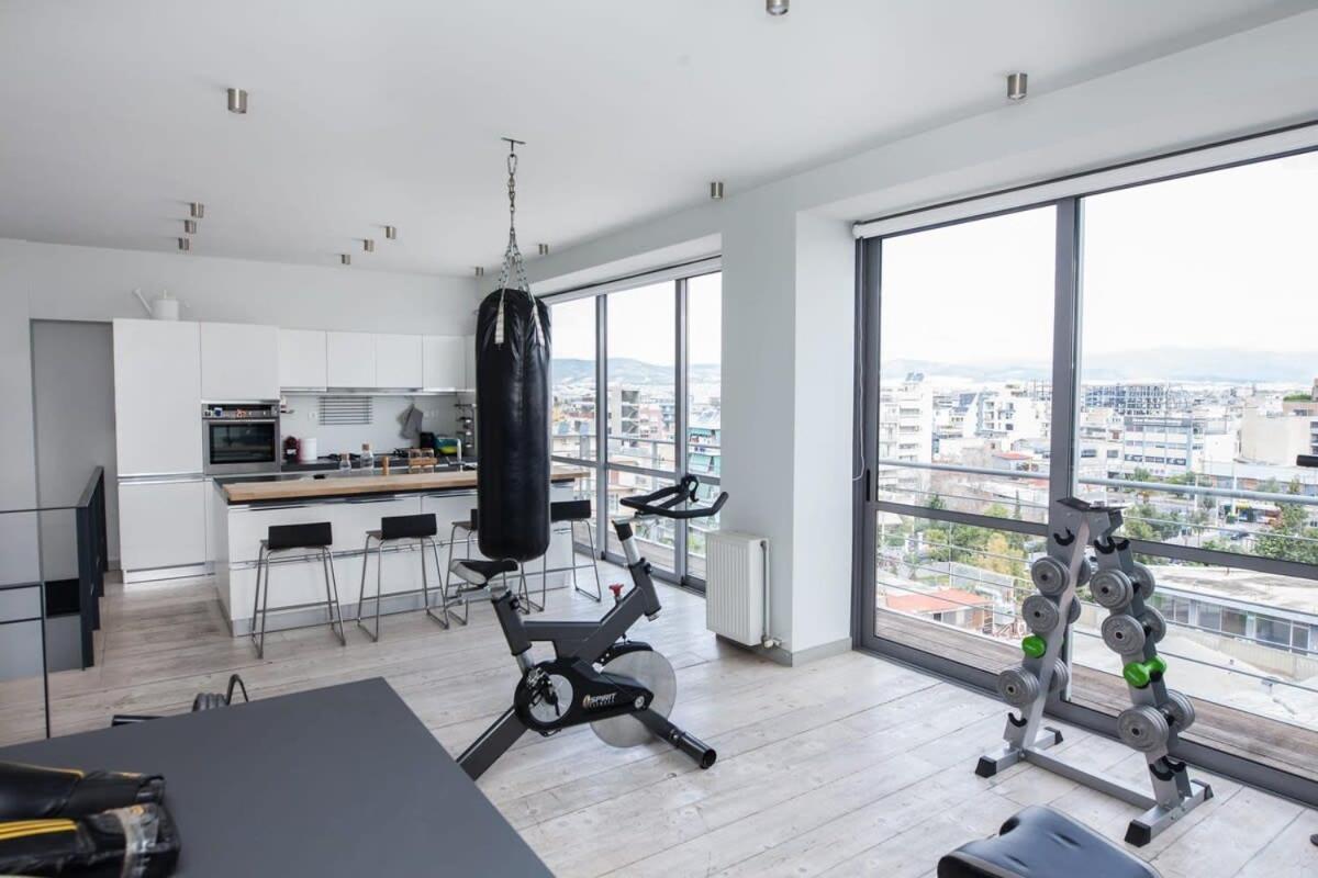 Апартаменты Penthouse With 360 View Of Athens And Private Gym Экстерьер фото